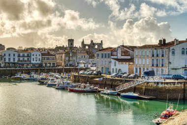 Saint Martin de Re, France - December 2020 : Citadel on the Island of Re in wintertime, HDR Image