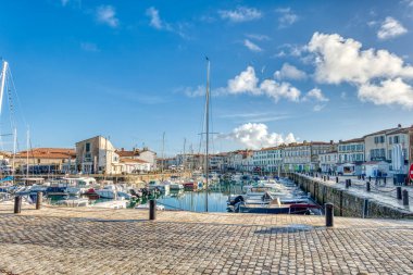 Saint Martin de Re, France - December 2020 : Citadel on the Island of Re in wintertime, HDR Image