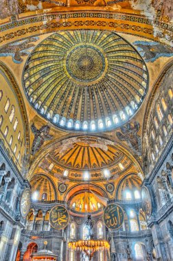 interior of Hagia Sophia Mosque, 29 July , 2011: Turkey / Istanbul . 