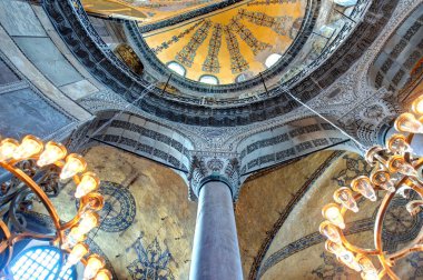 interior of Hagia Sophia Mosque, 29 July , 2011: Turkey / Istanbul . 