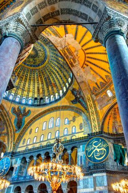 interior of Hagia Sophia Mosque, 29 July , 2011: Turkey / Istanbul . 