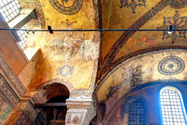 interior of Hagia Sophia Mosque, 29 July , 2011: Turkey / Istanbul . 