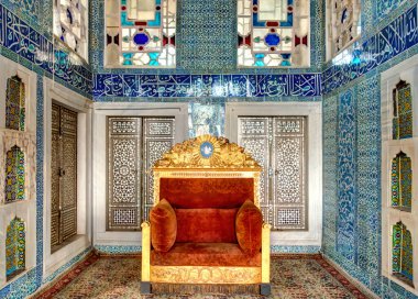 ISTANBUL, TURKEY - JULY 22, 2019: Interior of Topkapi Palace, Istanbul