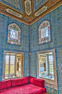ISTANBUL, TURKEY - JULY 22, 2019: Interior of Topkapi Palace, Istanbul