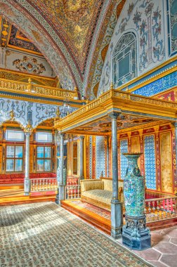 ISTANBUL, TURKEY - JULY 22, 2019: Interior of Topkapi Palace, Istanbul