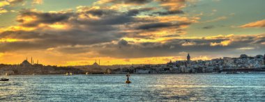 Beautiful sunset view of Istanbul, Turkey