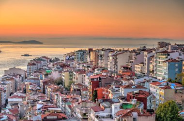 Beautiful sunset view of Istanbul, Turkey