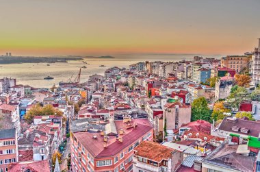 Beautiful sunset view of Istanbul, Turkey