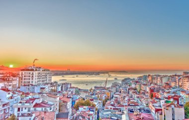 Beautiful sunset view of Istanbul, Turkey