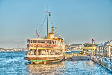 Istanbul, Turkey-july 29, 2019: view of the Bosphorus strait  
