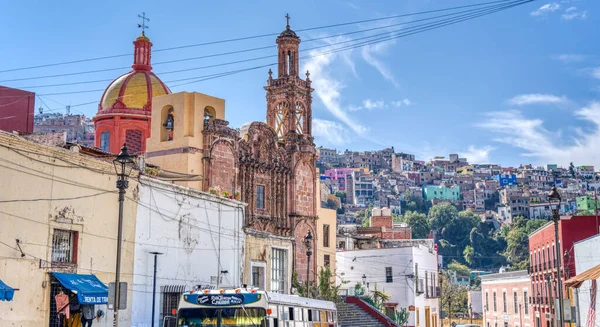 stock image Guanajuato, Mexico - January 2022 : Historical center in sunny weather