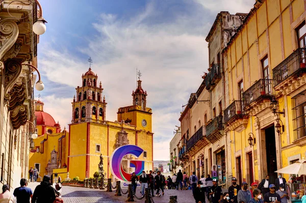 Guanajuato Mexico January 2022 Historical Center Sunny Weather — 图库照片