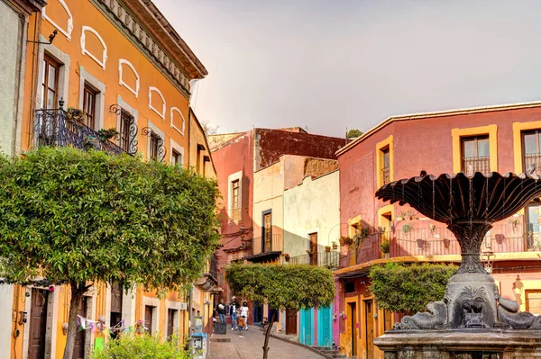 Guanajuato, Mexico - January 2022 : Historical center in sunny weather