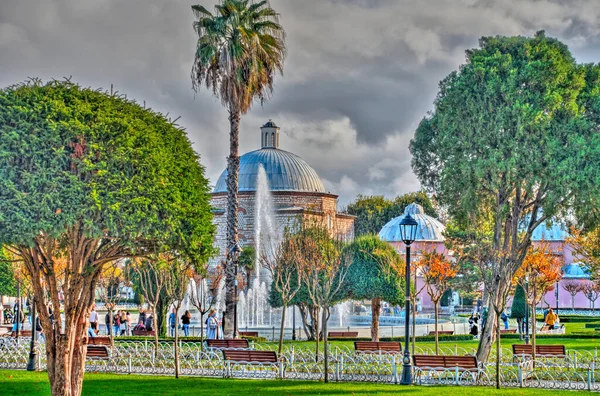 Morning View Fountain Square Hagia Sophia Mosque Blue Mosque Istanbul — Fotografia de Stock