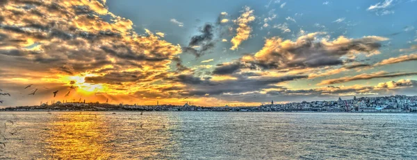 Beautiful Sunset View Istanbul Turkey — Stok fotoğraf