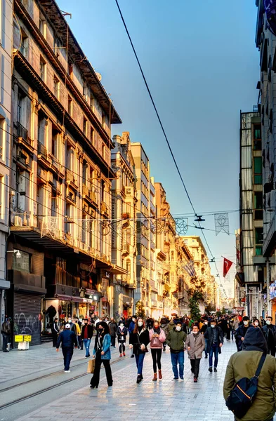 Istanbul Turkey November 2020 Beyoglu Pera European Historic District City — Zdjęcie stockowe