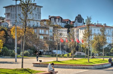 Istanbul, Turkey - November 2020 : Bykada in autumn, Princes Islands 
