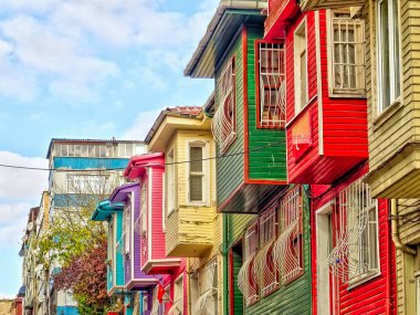 Istanbul, Turkey - November 2020: Balat neighborhood in autumn  