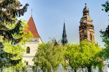 Kosice, Slovakia - May 2022 : Historical center in sunny weather, HDR Image