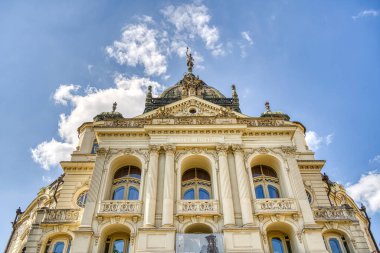 Kosice, Slovakia - May 2022 : Historical center in sunny weather, HDR Image