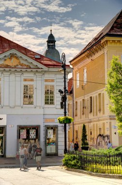 Kosice, Slovakia - May 2022 : Historical center in sunny weather, HDR Image