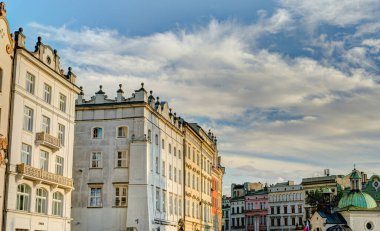 Krakow, Poland - August 2021 : Historical center in sunny weather