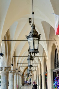 Krakow, Poland - August 2021 : Historical center in sunny weather