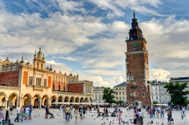 Krakow, Poland - August 2021 : Historical center in sunny weather