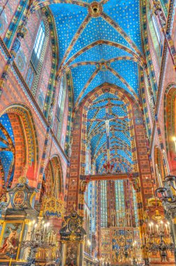 Krakow, Poland - August 2021 : Cathedral interior