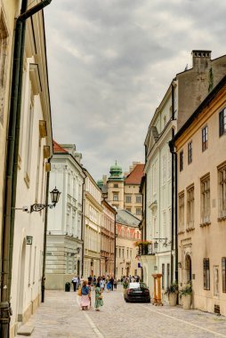 Krakow, Poland - August 2021 : Old Town in cloudy weather     