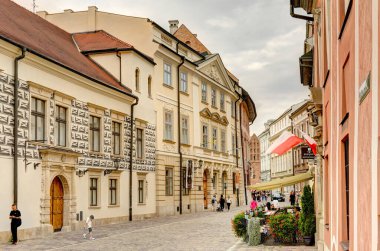 Krakow, Poland - August 2021 : Old Town in cloudy weather     