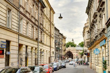 Krakow, Poland - August 2021 : Old Town in cloudy weather     