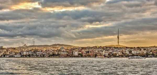 Sunset Bosphorus Istanbul Turkey — Stockfoto