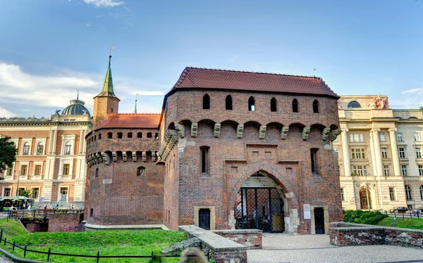 Krakow Poland August 2021 Historical Center Sunny Weather — Fotografia de Stock