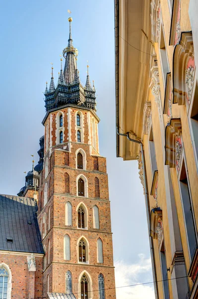 Krakow Poland August 2021 Historical Center Sunny Weather — Stock Photo, Image