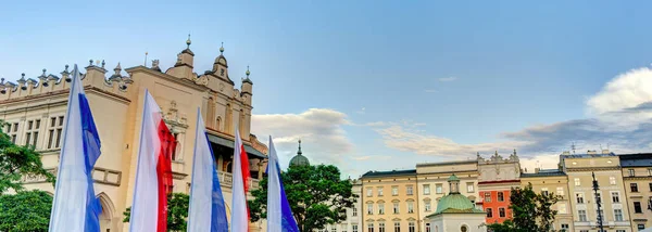 Krakow Poland August 2021 Historical Center Sunny Weather — Zdjęcie stockowe