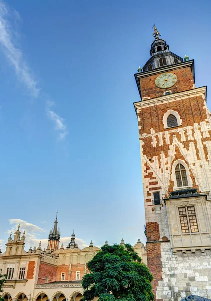 Krakow Poland August 2021 Historical Center Sunny Weather — Fotografia de Stock