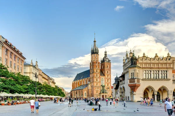 Krakow Poland August 2021 Historical Center Sunny Weather — Stok fotoğraf