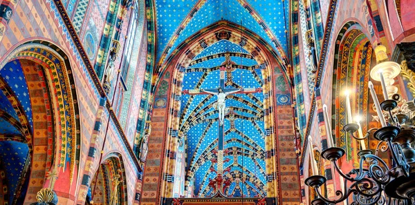 Krakow Poland August 2021 Cathedral Interior — Fotografia de Stock