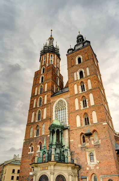 Krakow Poland August 2021 Old Town Cloudy Weather — Stok fotoğraf