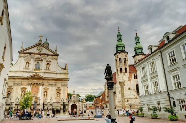 Krakow Poland August 2021 Old Town Cloudy Weather — Photo