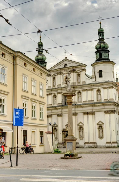 Krakow Poland August 2021 Old Town Cloudy Weather — Stok Foto