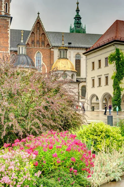 Krakow Poland August 2021 Wawel Castle Cloudy Weather — Stok fotoğraf