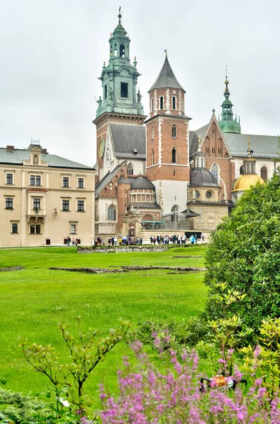 Krakow Poland August 2021 Wawel Castle Cloudy Weather —  Fotos de Stock