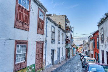 Los Llanos, La Palma, Spain - April 2021 : Historical center in sunny weather, HDR Image