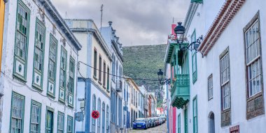 Los Llanos, La Palma, Spain - April 2021 : Historical center in sunny weather, HDR Image