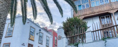 Santa Cruz de la Palma, Spain - January 2021 : Historical center in cloudy weather, HDR Image