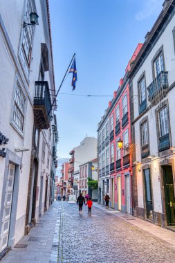 Santa Cruz de la Palma, Spain - January 2021 : Historical center in cloudy weather, HDR Image