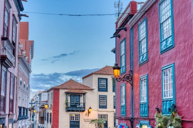 Santa Cruz de la Palma, Spain - January 2021 : Historical center in cloudy weather, HDR Image