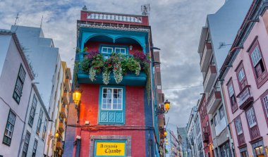 Santa Cruz de la Palma, Spain - January 2021 : Historical center in cloudy weather, HDR Image